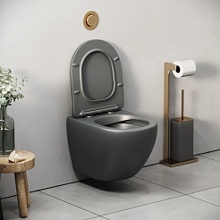 Grossman Унитаз подвесной Color GR-4455GMS серый матовый – фотография-9