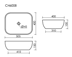 Ceramicanova Мебельная раковина Element 50 CN6008 белая – фотография-6