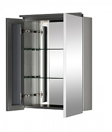 De Aqua Мебель для ванной Форма 60, зеркало-шкаф Алюминиум – фотография-7