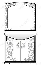 Водолей Мебель для ванной "NAOMI 85" – фотография-3