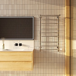 Aringa Полотенцесушитель электрический Бонди 100x50 AR03018CH с полкой хром – фотография-4