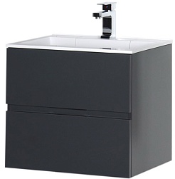 Aquanet Тумба с раковиной "Алвита 60" серый антрацит – фотография-6