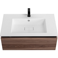 Cezares Тумба с раковиной Slider 80 с 2 ящиками дымчатый орех – фотография-16