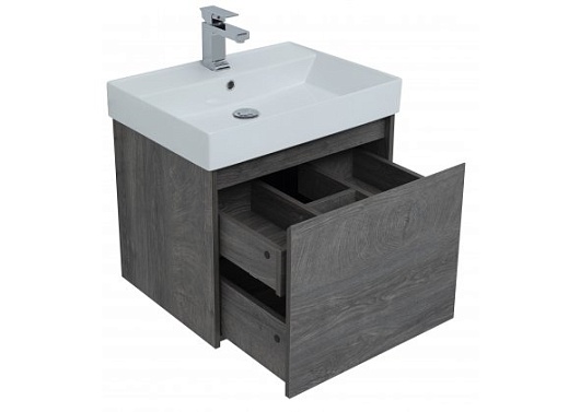 Aquanet Тумба с раковиной Nova Lite 60 дуб рошелье – картинка-7