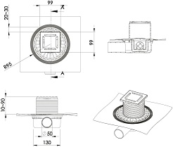 BERGES Wasserhaus Душевой трап Zentrum Norma 100 091362 хром глянец – фотография-5