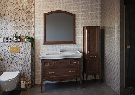 ASB-Woodline Тумба с раковиной Модерн 105 антикварный орех – картинка-5