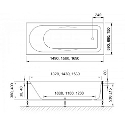 Royal Bath Акриловая ванна Tudor RB 407700 150x70 – фотография-2
