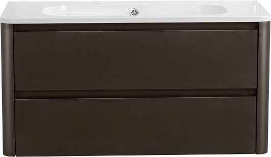 Cezares Тумба с раковиной без отверстия под смеситель Relax 100 подвесная оружейная сталь – фото-1