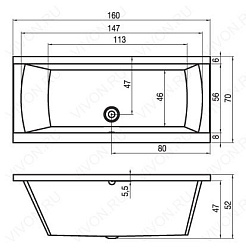 Riho Акриловая ванна Julia 160 – фотография-2