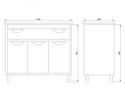 Водолей Мебель для ванной "Габи 100" белая – фотография-7