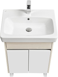 Акватон Мебель для ванной Верди Pro 60 Н белая/ясень фабрик – фотография-5