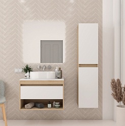 Teymi Тумба с раковиной Ritta 85 дуб эврика/белый матовый T60531 раковина T50606 – фотография-2