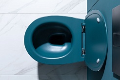 Allen Brau Унитаз подвесной Fantasy 4.11004.PT петроль с крышкой 4.11005.PT – фотография-10