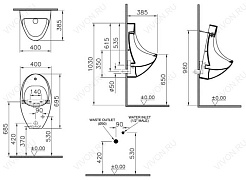 Vitra Писсуар Arkitekt 4106B003-5200 с сенсорным управлением – фотография-3