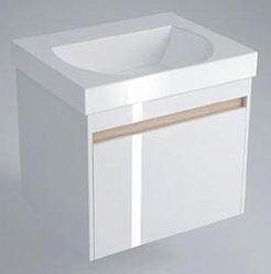 Kerama Marazzi Тумба для умывальника BUONGIORNO 60 белая с 1 ящиком – фотография-1