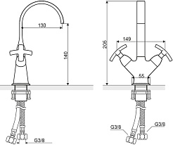 Excellent Смеситель Flower для раковины – фотография-4