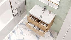 Velvex Тумба под раковину Clay 70 дуб верона – фотография-4