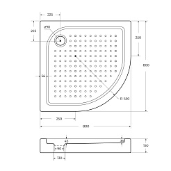 BelBagno Душевой поддон Tray 80/80 TRAY-BB-R-80-550-15-W – фотография-5