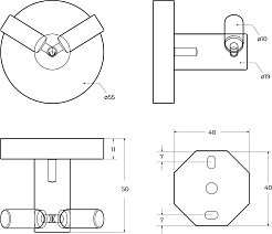 Cezares Крючок Relax RELAX-HKD-GM двойной оружейная сталь – фотография-2