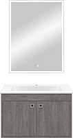 Misty Мебель для ванной Пайн 70 подвесная дуб уайт-ривер серо-коричневый