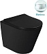 SantiLine Унитаз приставной SL-5020MB со смывным бачком SL-05 и черной клавишей смыва – картинка-8
