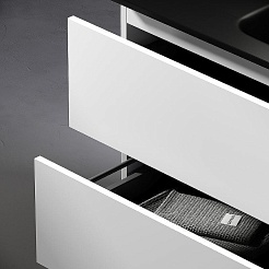 Sancos Тумба с раковиной Urban 60 белый глянец раковина Element 61 CN7001MB – фотография-7