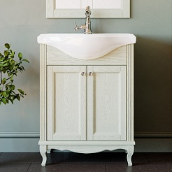 ValenHouse Тумба с раковиной Эллина 65 слоновая кость, фурнитура хром – фотография-1