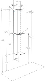 Акватон Шкаф пенал Скай Pro 30 L подвесной белый – фотография-6