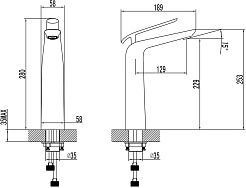 Lemark Смеситель для раковины чаши Melange LM4909CW белый/хром – фотография-6