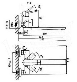 D&K Смеситель "Mosel Rhein DA1263301" для ванны – фотография-2