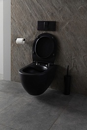 Allen Brau Унитаз подвесной Reality 4.32006.31 чёрный матовый с крышкой 4.32007.31 – фотография-18