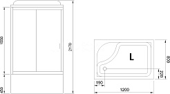 Royal Bath Душевая кабина 120/80 BP RB8120BP1-M-L с высоким поддоном – фотография-3