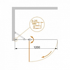 Cezares Шторка на ванну ECO-O-V-11-120/140-P-Cr-L – фотография-3