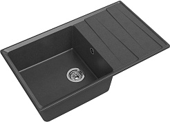 Granfest Мойка кухонная GF-LV-860L графит – фотография-1