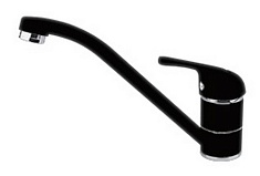 Florentina Смеситель "Гамма AV" антрацит для кухонной мойки