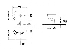 Duravit Биде напольное Darling new 2250100000 – фотография-2