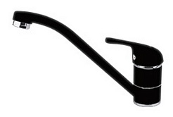 Florentina Смеситель "Гамма AV" антрацит для кухонной мойки – фотография-1