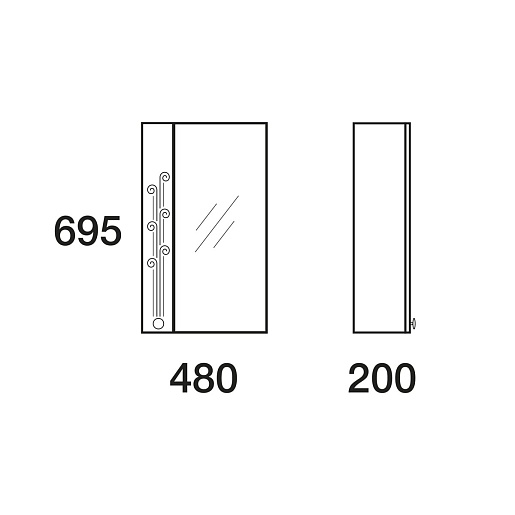 Merkana Мебель для ванной комнаты Авила 50 – фотография-6