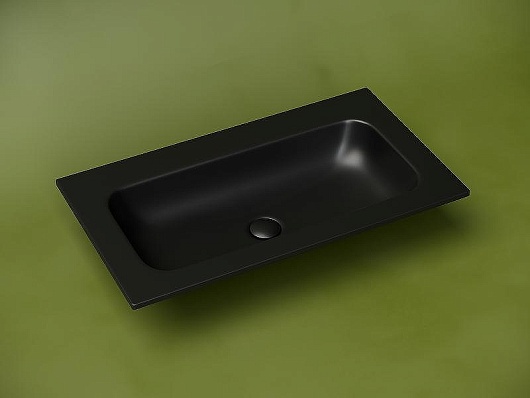 Ceramicanova Мебельная раковина Grace 81 без отверстий CN7012MBwx чёрный матовый – фотография-2