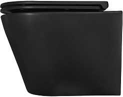 Azario Унитаз подвесной Teramo AZ-0053-UQ3-MB безободковый черный матовый – фотография-3