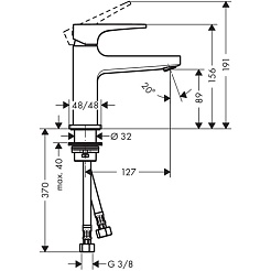 Hansgrohe Смеситель Metropol 74500000 для раковины – фотография-3