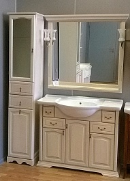 Opadiris Шкаф-пенал для ванной "Риспекто 40" L слоновая кость – фотография-2