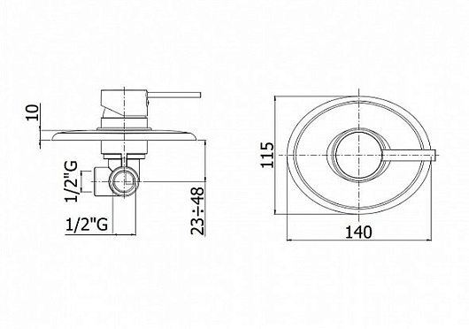 Paffoni Смеситель для душа Berry BR010CR (с внутренней частью) – фотография-2
