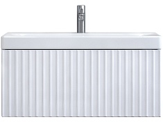 Velvex Тумба с раковиной Compo 80.1Y белый глянец