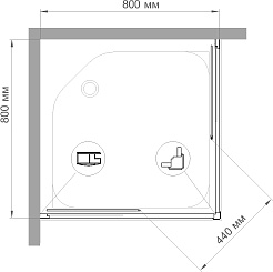 Royal Bath Душевой уголок HPD-C 80х80х185 – фотография-2