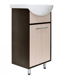 Mixline Тумба под раковину Алан 45 венге/дуб молочный правая (РАЗБОР) – фотография-1