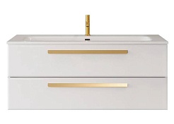 BelBagno Мебель для ванной Eco Cer-N 120 CZR-8073-120 bianco lucido ручки сатиновое золото – фотография-2