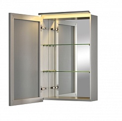 De Aqua Зеркало-шкаф для ванной Алюминиум 50 (AL 501 050 S) серебро – фотография-6