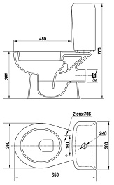 Керамин Унитаз-компакт Гранд с мягким сиденьем – фотография-4