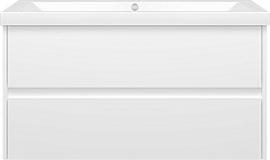 Misty Тумба для умывальника Алиса 100, 2 ящика, подвесная – фотография-1
